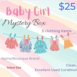 Baby Mystery Clothing Bundle 5 Pc | Newborn–3M | Boutique and Name Brands